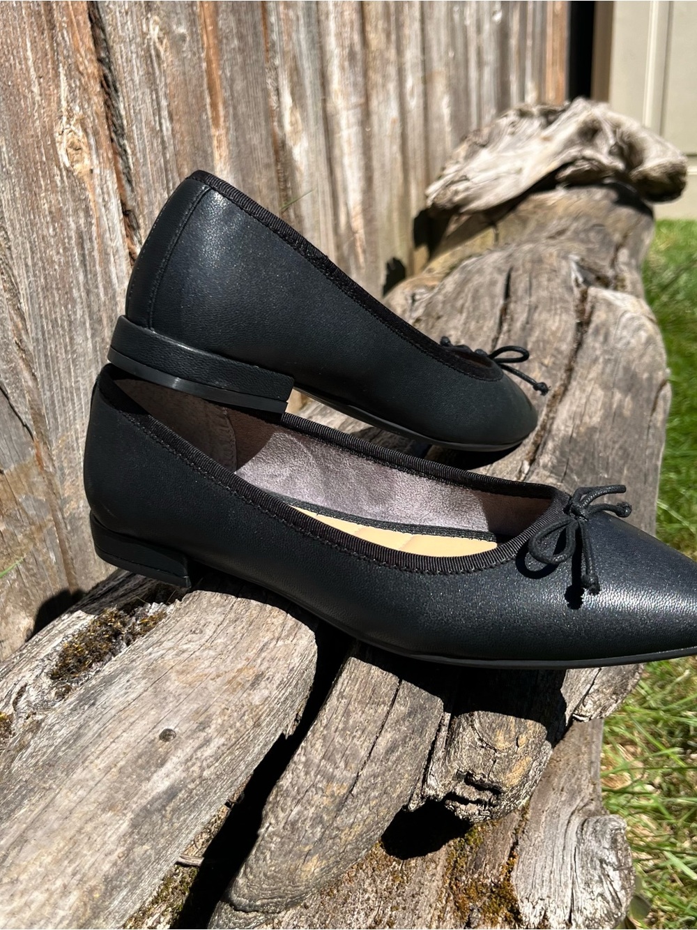Me Too black pointed ballet flat size 7.5 - Picture 5 of 17
